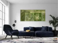 Quadro Decorativo Abstrato Fractal Verde Sala Quarto em Tecido Canvas - Foto 5