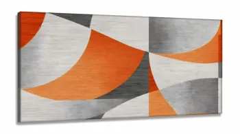 Quadro Decorativo Abstrato Geométrico Arte em Tecido Canvas 130x60 cm