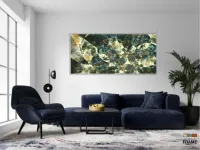 Quadro Decorativo Abstrato Geometrico Tons verde 130x60 em Tecido Canvas - Foto 5