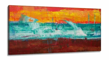 Quadro Decorativo Abstrato Luxo Desing em Tecido Canvas 130x60 cm