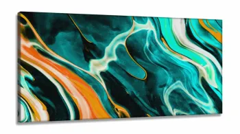 Quadro Decorativo Abstrato Luxo em Tecido Canvas 130x60 cm