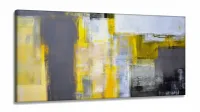 Quadro Decorativo Abstrato Moderno em Tecido Canvas 130x60  M01