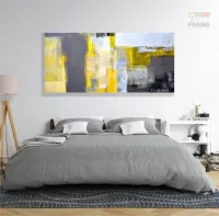 Quadro Decorativo Abstrato Moderno em Tecido Canvas 130x60  M01 - Foto 6