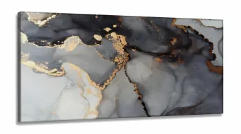 Quadro Decorativo Abstrato Moderno Marmore em Tecido Canvas 130x60 cm