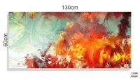 Quadro Decorativo Abstrato Moderno sala quarto 130x60 em Tecido Canvas m01 - Foto 3