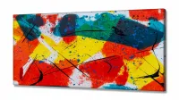 Quadro Decorativo Abstrato Multi Color em Tecido Canvas 130x60 cm - Foto 2