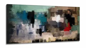 Quadro Decorativo Abstrato Paint em Tecido Canvas 130x60 cm