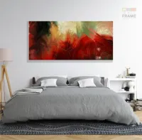 Quadro Decorativo Abstrato para Hall em Tecido Canvas 130x60 - Foto 6