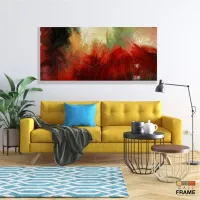 Quadro Decorativo Abstrato para Hall em Tecido Canvas 130x60 - Foto 7