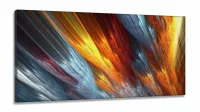 Quadro Decorativo Abstrato Surreal Sala Quarto em Tecido Canvas 130x60