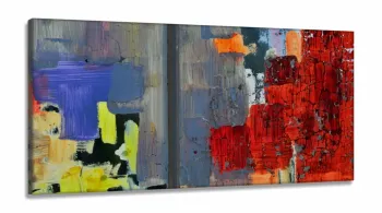 Quadro Decorativo Abstrato textura 130x60 em Tecido Canvas