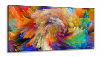 Quadro Decorativo Abstrato Tornado em Tecido Canvas130x60
