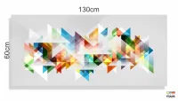 Quadro Decorativo Geometrico Color em tecido canvas 130x60 cm - Foto 3