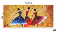 Quadro Decorativo Sala Quarto Abstrato Dança Espanha em Tecido canvas 130x60 - Foto 3