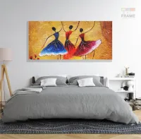 Quadro Decorativo Sala Quarto Abstrato Dança Espanha em Tecido canvas 130x60 - Foto 6