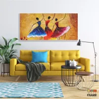 Quadro Decorativo Sala Quarto Abstrato Dança Espanha em Tecido canvas 130x60 - Foto 7