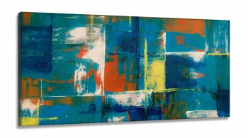 Quadro Decorativo Sala Quarto Abstrato em Tecido Canvas 130x60