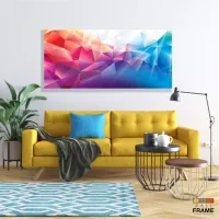 Quadro Decorativos Geométrico abstrato em Tecido Canvas 130x60 - Foto 7