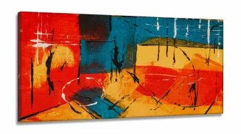 Quadro Decorativos Moderno Abstrato em Tecido Canvas 130x60