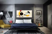 Quadro Geometrico Abstrato em Tecido Canvas 130x60 cm - Foto 4