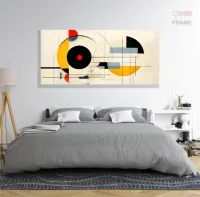 Quadro Geometrico Abstrato em Tecido Canvas 130x60 cm - Foto 6