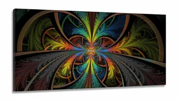 Quadro Vitral Abstrato Decorativo em Tecido Canvas 130x60