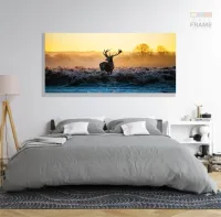 Quadro Decorativo Águia Artístico Mosaico em Tecido Canvas 130x60 cm - Foto 6