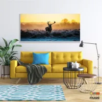 Quadro Decorativo Águia Artístico Mosaico em Tecido Canvas 130x60 cm - Foto 7