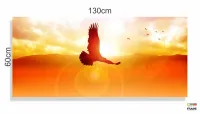 Quadro Decorativo Águia Horizonte 130x60 em Tecido Canvas - Foto 3
