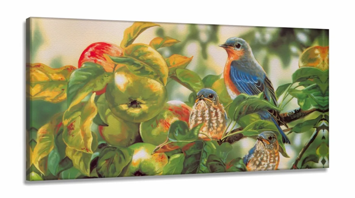 Quadro decorativo Artístico - Pássaros - 130x60 em Tecido Canvas Imagem