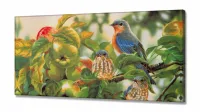 Quadro decorativo Artístico - Pássaros - 130x60 em Tecido Canvas - Foto 2