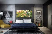 Quadro decorativo Artístico - Pássaros - 130x60 em Tecido Canvas - Foto 4