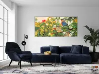 Quadro decorativo Artístico - Pássaros - 130x60 em Tecido Canvas - Foto 5