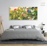 Quadro decorativo Artístico - Pássaros - 130x60 em Tecido Canvas - Foto 6