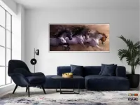 Quadro Decorativo Cavalos em Tecido Canvas 130x60 - Foto 5
