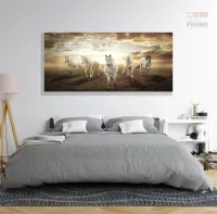Quadro Decorativo Cavalos em Tecido Canvas 130x60 sala quarto - Foto 6