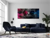 Quadro Decorativo Gato Pisicodelico Óculos em Tecido Canvas 130x60 - Foto 5