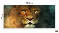 Quadro decorativo Leão Animais Arte em tecido canvas 130x60 - Foto 3