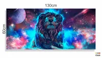 Quadro Decorativo Leão do Universo em tecido canvas 130x60 - Foto 3