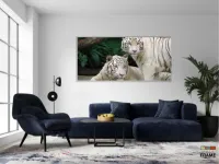 Quadro Decorativo Natureza Tigres Selvagens em Tecido Canvas 130x60 - Foto 5