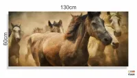 Quadro Decorativo Sala Quarto Cavalos em Tecido Canvas 130x60 - Foto 3