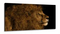 Quadro Leão De Judá  Para Corredor Hall Emem Tecido Canvas 130x60