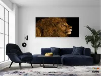Quadro Leão De Judá  Para Corredor Hall Emem Tecido Canvas 130x60 - Foto 5