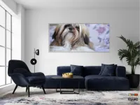 Quadros Decorativos Cachorro Shih-tzuem Tecido Canvas 130x60 - Foto 4
