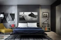 Quadros Decorativos Cavalo Preto e branco em Tecido Canvas 130x60 - Foto 4