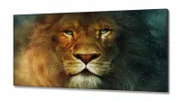 Quadros Decorativos Leão de Judá Animal Sala Quarto em Tecido Canvas 130x60 - Foto 2