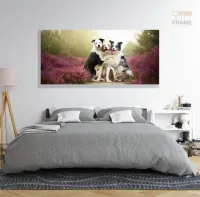 Quadros Decorativos Pet Shop Cachorros em tecido canvas 130x60 - Foto 6