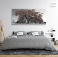 Quadro Decorativo 130x60 Sala Quarto Árvore Marrom em Tecido Canvas - Foto 6