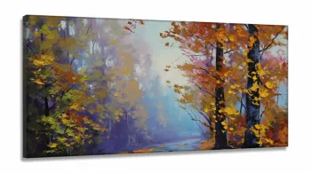 Quadro Decorativo Abstrato Arvore sala quarto 130x60 em Tecido Canvas