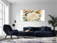 Quadro Decorativo Flor Grande 130x60 em Tecido Canvas - Foto 5